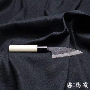 黒打ち小包丁　90mm/両刃/青紙2号/朴（ほう）/日本製/徳蔵刃物・TOKUZO KNIVES・JAPAN・Kitchen Knives・包丁