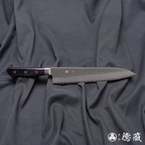 剣型三徳ステンレス包丁　210mm/両刃/AUS8/積層材(黒色)/日本製/徳蔵刃物・TOKUZO KNIVES・JAPAN・Kitchen Knives・包丁