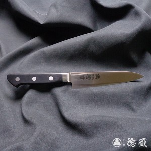 ＡＵＳ８　ペティ　黒ハンドル　120mm/両刃/ＡＵＳ８/黒ハンドル/日本製/徳蔵刃物・TOKUZO KNIVES・JAPAN・Kitchen Knives