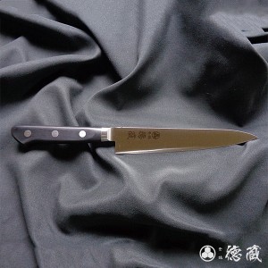 ＡＵＳ８　ペティ　黒ハンドル　150mm/両刃/ＡＵＳ８/黒ハンドル/日本製/徳蔵刃物・TOKUZO KNIVES・JAPAN・Kitchen Knives