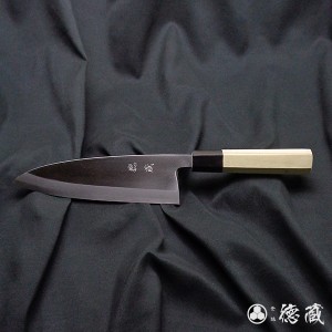 白二　左出刃包丁　朴八角柄　180mm/左片刃/白紙2号/朴/日本製/徳蔵刃物・TOKUZO KNIVES・JAPAN・Kitchen Knives・包丁