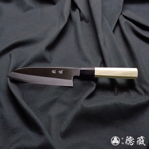 白二　左三徳包丁　朴八角柄　165mm/左片刃/白紙2号/朴/日本製/徳蔵刃物・TOKUZO KNIVES・JAPAN・Kitchen Knives・包丁