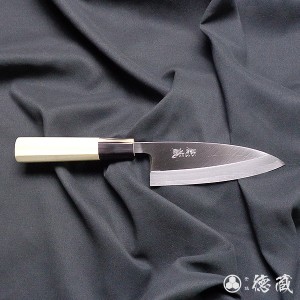 青二　出刃包丁　朴八角柄　120mm/片刃/青紙2号/朴/日本製/徳蔵刃物・TOKUZO KNIVES・JAPAN・Kitchen Knives・包丁
