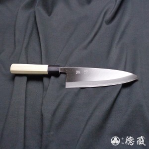 青二　出刃包丁　朴八角柄　210mm/片刃/青紙2号/朴/日本製/徳蔵刃物・TOKUZO KNIVES・JAPAN・Kitchen Knives・包丁