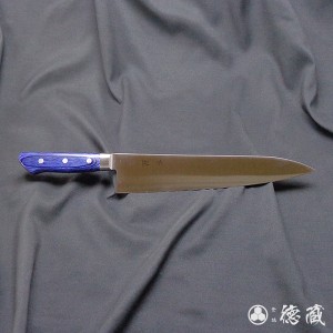 ステンレス牛刀　270mm/両刃/AUS8/積層材・青色/日本製/徳蔵刃物・TOKUZO KNIVES・JAPAN・Kitchen Knives・包丁