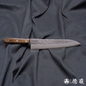 ステンレス牛刀　210mm/両刃/銀紙3号/積層材・焦茶色/日本製/徳蔵刃物・TOKUZO KNIVES・JAPAN・Kitchen Knives・包丁