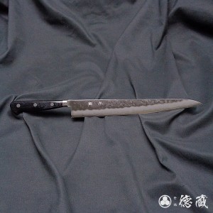 筋引ステンレス包丁　270mm/両刃/銀紙3号/積層材・黒色/日本製/徳蔵刃物・TOKUZO KNIVES・JAPAN・Kitchen Knives・包丁