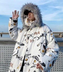 日系人気厚手防寒性抜群　ダウンジャケット 冬季着 通勤コート アウターコートプラスサイズ韓国スタイル上着厚く綿服 フード付き 