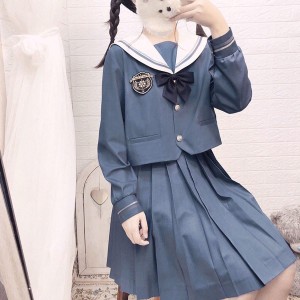 JK セーラー服長袖スーツコスプレ制服ハロウィン男コスプレ仮装半袖 ブレザーコスチュームスカート 可愛いロリータ学生服プリーツミニス