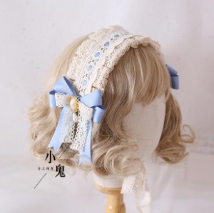 ヘッドドレス Lo娘ロリータ超可愛いカチューシャ リボン Cosplay lolita日系コスプ道具チューシャヘアピンレースりぼんイベントcosヘッド