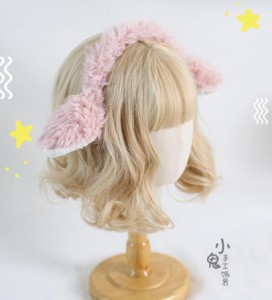 ドレス少女ロリータ羊耳超かわいいカチューシャCosplay lolita日系コスプ道具チューシャヘアピンレース耳オオカミ 偽耳コスプレアニマル