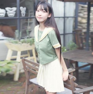 日系セーラー服/半袖団体服/女子学生学園制服/JK制服//プリーツミニスカート/可愛い/アイドルコスチューム/COS/学院風/セットアップ