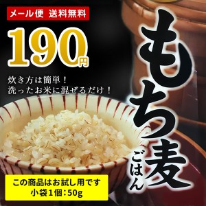 ポイント消化 お試し はくばく もち麦 小袋1個50g 2個購入で1個おまけ12個入り1袋をバラ売り 送料無料 ※メール便・日時指定・代引不可