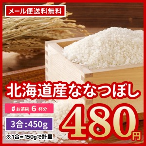 ポイント消化 北海道産 ななつぼし 450g 3合 令和5年産 お試し 米 お米 送料無料 食べきり ※ゆうパケット配送・日時指定・代引不可