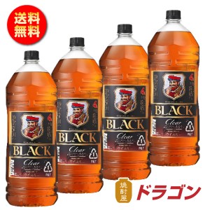 全国送料無料 ブラックニッカ クリア 37度 4L×4本 1ケース 4000ml アサヒ ニッカウイスキー ペット 大容量 業務用