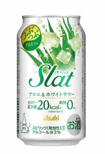 送料無料／アサヒ Slat (すらっと)  アロエ＆ホワイトサワー 350ml 1ケース (24本入) 