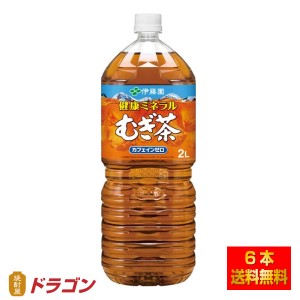 送料無料／伊藤園　健康ミネラルむぎ茶 2L×6本 1ケース