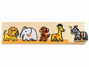 DJECO ジェコ リトルアウトパズル サバンナ 〜フランス・DJECOのサバンナの動物がモチーフの1歳から遊べる木製ピックアップパズルです。