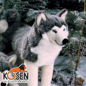 KOESEN ケーセン社 シベリアンハスキー 3860 〜ドイツ・KOESEN/KOSEN（ケーセン社）の動物のぬいぐるみ。愛らしい表情の犬（イヌ/いぬ）