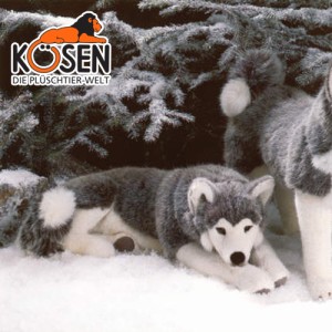 KOESEN ケーセン社 シベリアンハスキー 伏せ 3870 〜ドイツ・KOESEN/KOSEN（ケーセン社）の動物のぬ