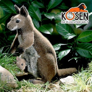KOESEN ケーセン社 カンガルー親子 4050 〜ドイツ・KOESEN/KOSEN（ケーセン社）の動物のぬいぐるみ。