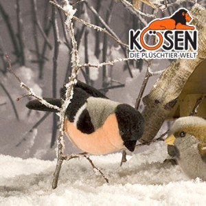 KOESEN ケーセン社 小鳥 ウソ 5700 〜ドイツ・KOESEN/KOSEN（ケーセン社）の動物のぬいぐるみ。愛らしい表情の小鳥のぬいぐるみです。出