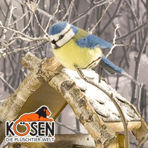 KOESEN ケーセン社 小鳥 アオガラ 5680 〜ドイツ・KOESEN/KOSEN（ケーセン社）の動物のぬいぐるみ。愛らしい表情の小鳥のぬいぐるみです