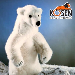 KOESEN ケーセン社 白くま (大) 3240 〜ドイツ・KOESEN/KOSEN（ケーセン社）の動物のぬいぐるみ。愛らしい表情のシロクマのぬいぐるみで