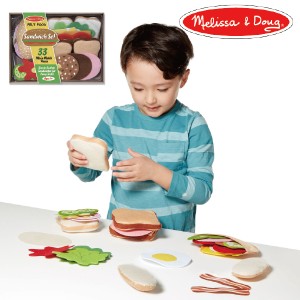 Melissa & Doug メリッサ＆ダグ フェルトサンドイッチセット おままごと ~ ３歳、4歳のお誕生日やクリスマスプレゼント。