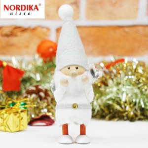 ノルディカニッセ スカーフサンタ サイレントナイト NRD120636 木製 人形 デンマーク クリスマス プレゼント ギフト 飾り 窓 子供 大人 