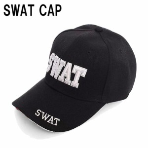 SWAT コスプレ キャップ 帽子 コス メンズ レディース 警察官 警官 ミリタリー ハロウィン 仮装 衣装 刺繍 男女兼用