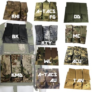 ミリタリー　３連ポーチ　11色　MOLLEシステム対応　サバゲー　サバイバル BDU