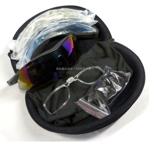 スポーツ　サングラス　セット　ケース付き　サバゲー　ゴルフ　アウトドア　紫外線　グラス　眼鏡