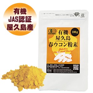 有機屋久島春ウコン粉末（100g ）【 有機JAS 無農薬 有機栽培 】 [M便 1/3]