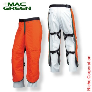 マックス ( MAX ) チェーンソー作業用 防護衣 快適なチャップス 涼くん MAC GREEN [ MT585DX ] チャプス 保護具 ...