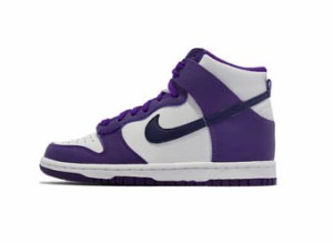  バスケットシューズ バッシュ スニーカー   ナイキ Nike Dunk High GS  GS Navy/White/Pur