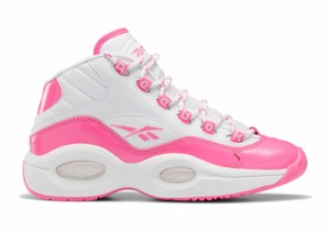  バスケットシューズ バッシュ スニーカー   リーボック Reebok Question Mid Atomic Pink GS