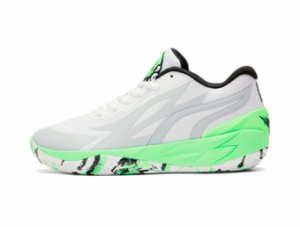  バスケットシューズ バッシュ  ラメロボール  プーマ Puma MB.02 Green/White   