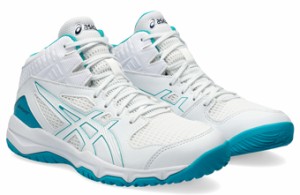  バスケットシューズ バッシュ   アシックス Asics DUNKSHOT MB 9 GS White/Blue   【GS】