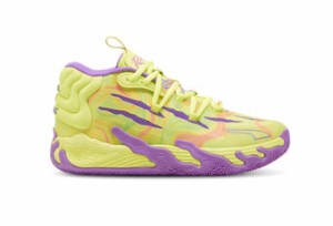  バスケットシューズ バッシュ  ラメロボール  プーマ Puma MB.03 GS Spark GS Yellow/Purpl