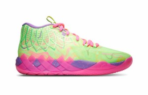  バスケットシューズ バッシュ  ラメロボール  プーマ Puma MB.01 Inverse Toxic Pink/Green