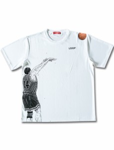  バスケットTシャツ ウェア  スラムダンク  フラワー　井上雄彦 井上雄彦 三井 LOOP Tee Wht   【MEN'S】