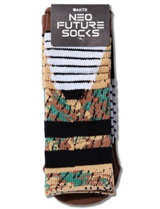  バスケットソックス ウェア  クルーソックス  アクター AKTR NEO FUTURE SOCKS BG Beige   