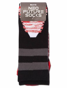  バスケットソックス ウェア  クルーソックス  アクター AKTR NEO FUTURE SOCKS BLACKxGRAY  