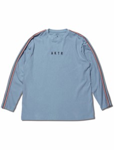  バスケットロング　Tシャツ ウェア   アクター AKTR MULTI STRIPE BRAID L/S TEE BLUE  