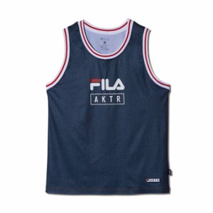  バスケットノースリーブ　タンクトップ ウェア   アクター AKTR xFILA MOCK DENIM TANK RIGID 