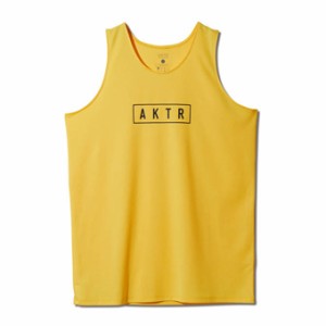  バスケットノースリーブ　タンクトップ ウェア   アクター AKTR AKTR LOGO TANK YELLOW   【MEN