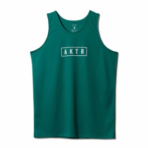  バスケットノースリーブ　タンクトップ ウェア   アクター AKTR AKTR LOGO TANK GREEN   【MEN'