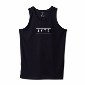  バスケットノースリーブ　タンクトップ ウェア   アクター AKTR BASIC AKTR LOGO TANK BLACK  