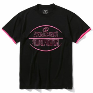  バスケットTシャツ ウェア   スポルディング Spalding ストリートファントム ボール Black/Pink   ラン